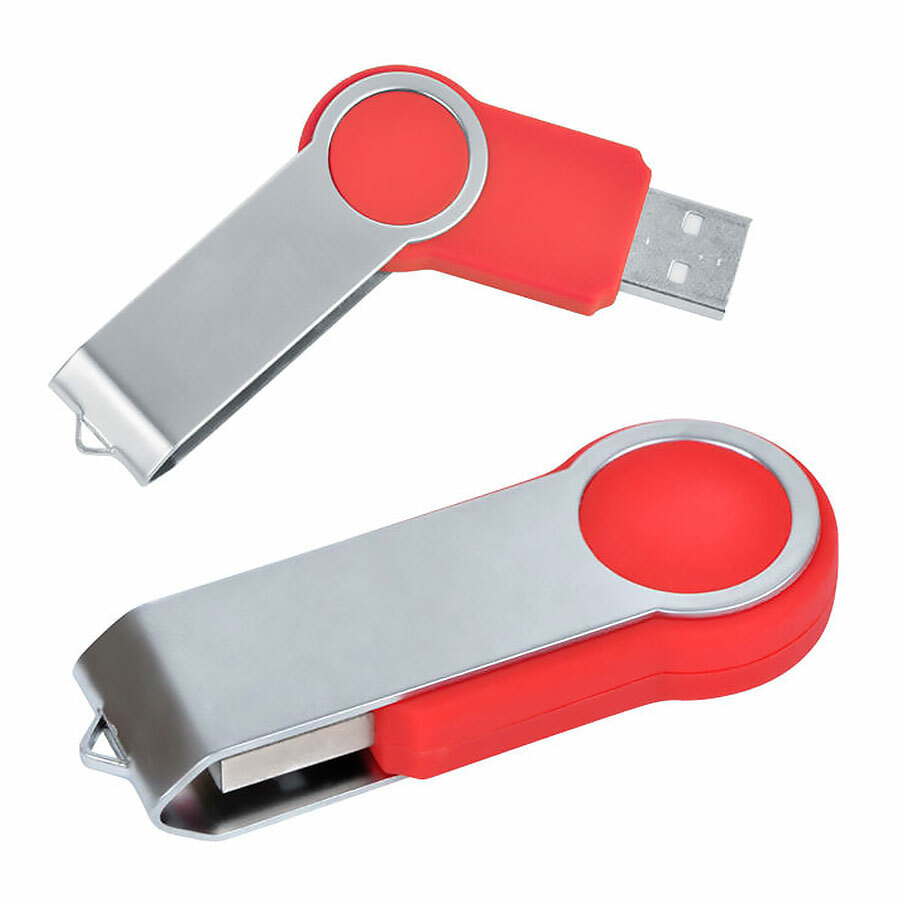 USB flash-карта &quot;Swing&quot; (8Гб),красная,6х2,3х1см,металл,пластик