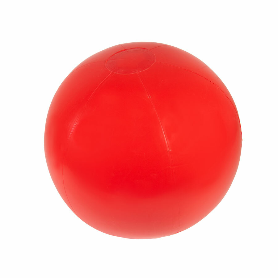 Мяч пляжный надувной; красный; D=40 см (накачан), D=50 см (не накачан), ПВХ