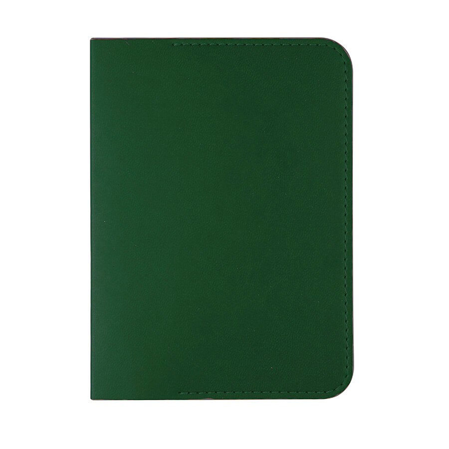 Обложка для паспорта  &quot;Impression&quot;, 10*13,5 см, PU, зеленый с серым