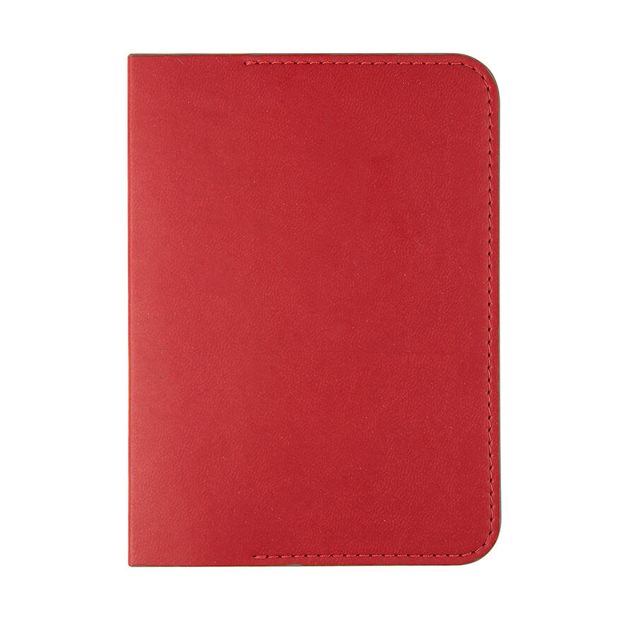 Обложка для паспорта  &quot;Impression&quot;, 10*13,5 см, PU, красный с серым