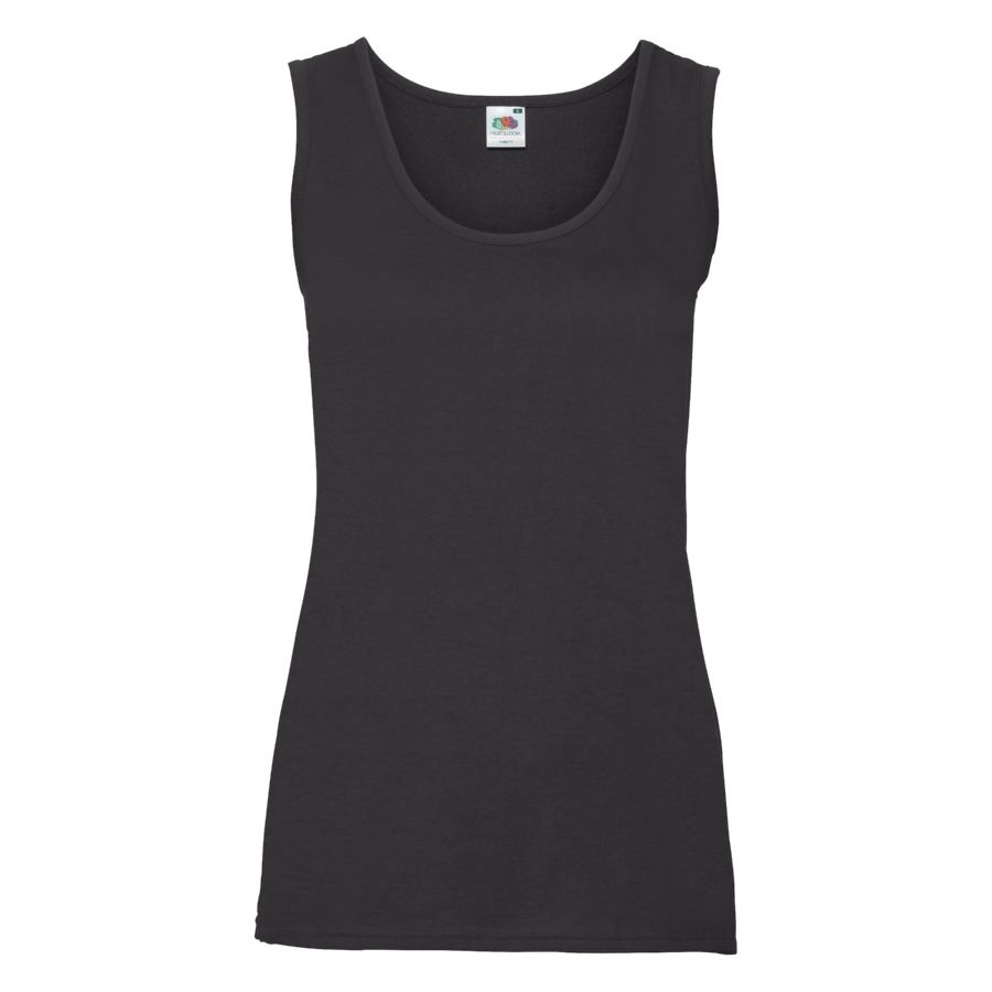 Майка женская &quot;Lady-Fit Valueweight Vest&quot;, черный_M, 100% х/б, 160 г/м2