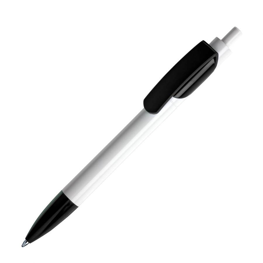 TRIS, ручка шариковая, белый/черный, пластик