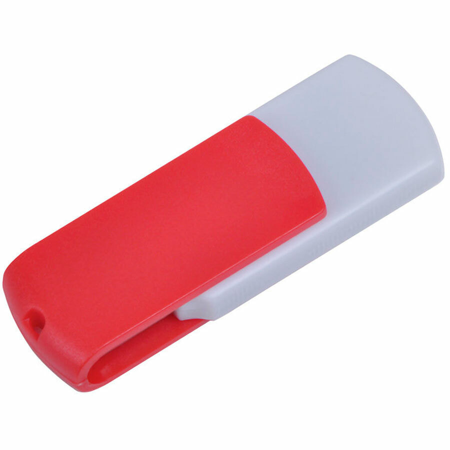 USB flash-карта &quot;Easy&quot; (8Гб),белая с красным, 5,7х1,9х1см,пластик