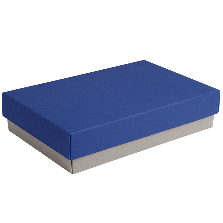 Коробка подарочная CRAFT BOX, 17,5*11,5*4 см, серый, синий, картон 