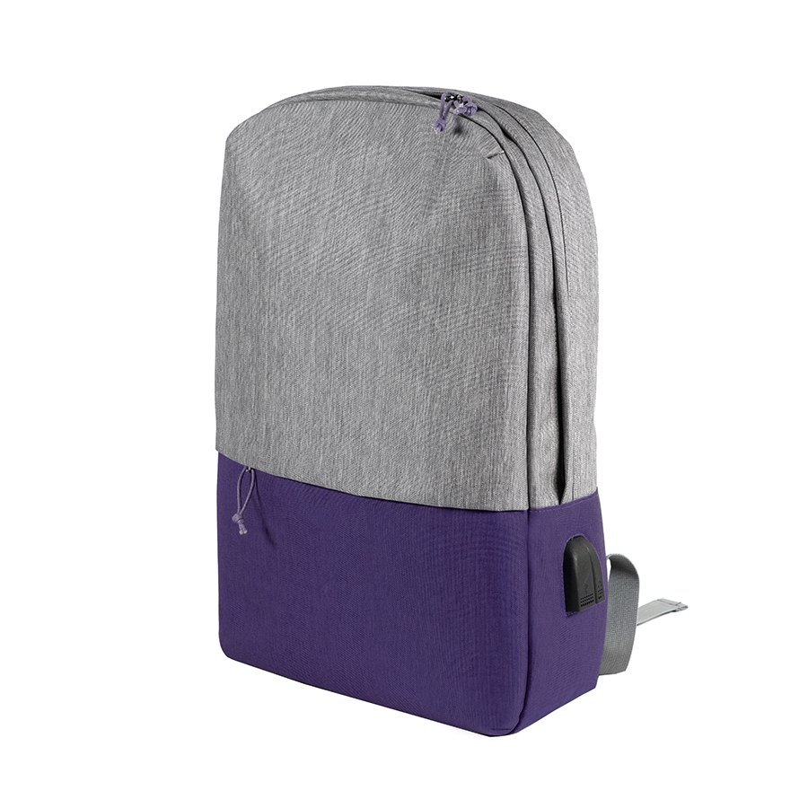 Рюкзак &quot;Beam&quot;, серый/фиолетовый, 44х30х10 см, ткань верха: 100% полиамид, подкладка: 100% полиэстер