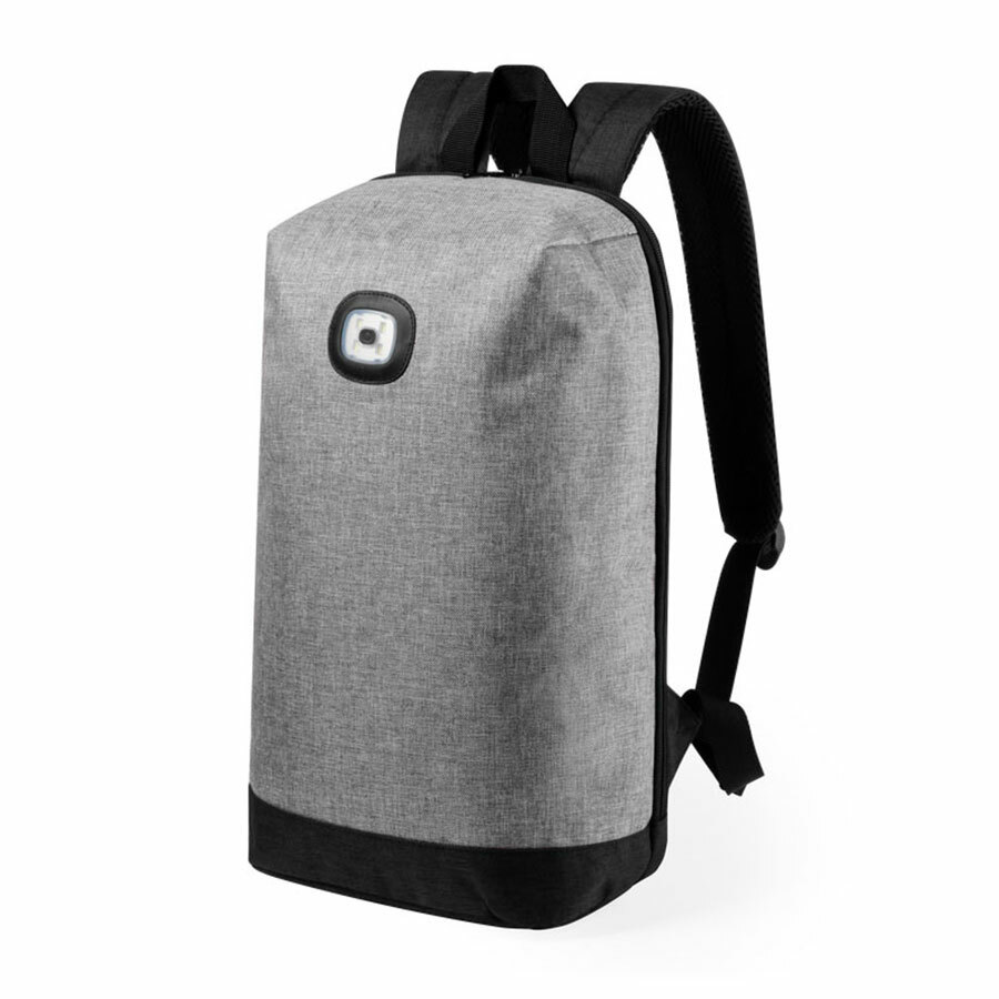 Рюкзак с индикатором&quot;Krepak&quot;, серый, 43x30x13,5 см, 100% полиэстер 600D