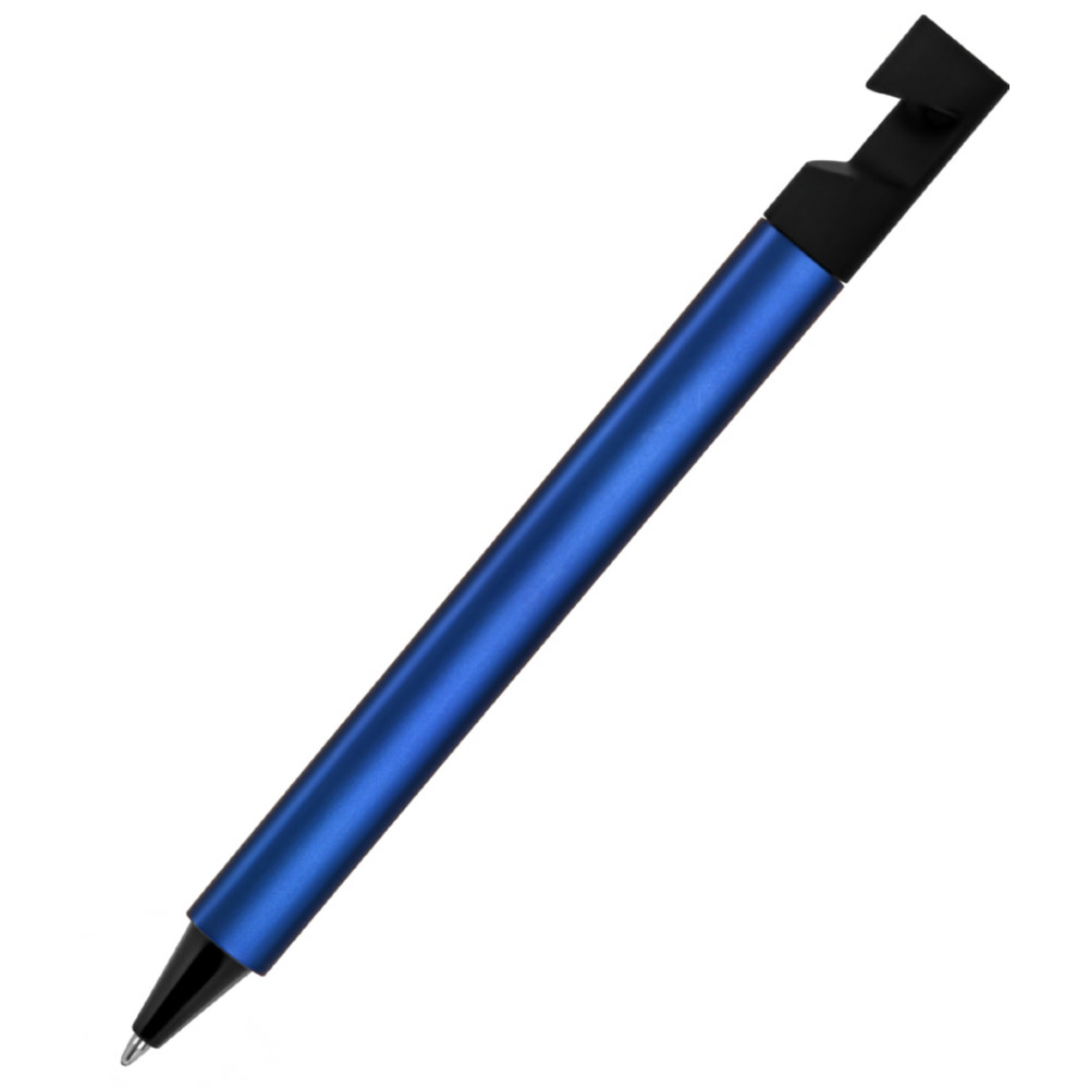 N5, ручка шариковая, синий/черный, пластик, металлизир. напыление, подставка для смартфона