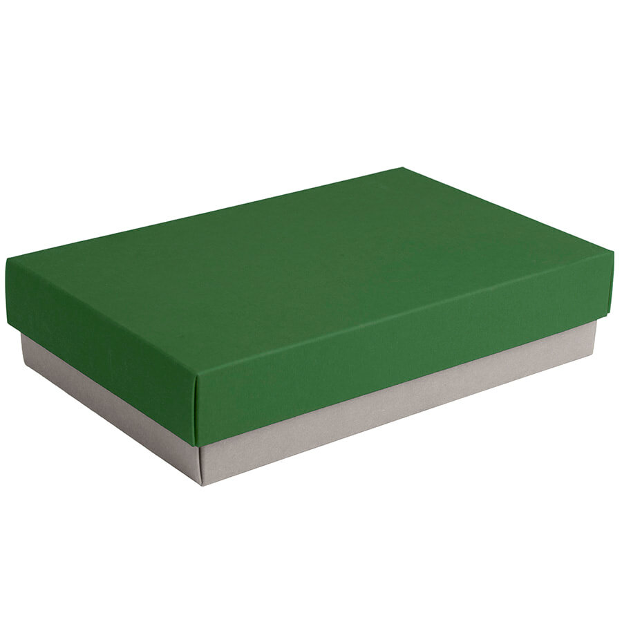 Коробка подарочная CRAFT BOX, 17,5*11,5*4 см, серый, зеленый, картон 