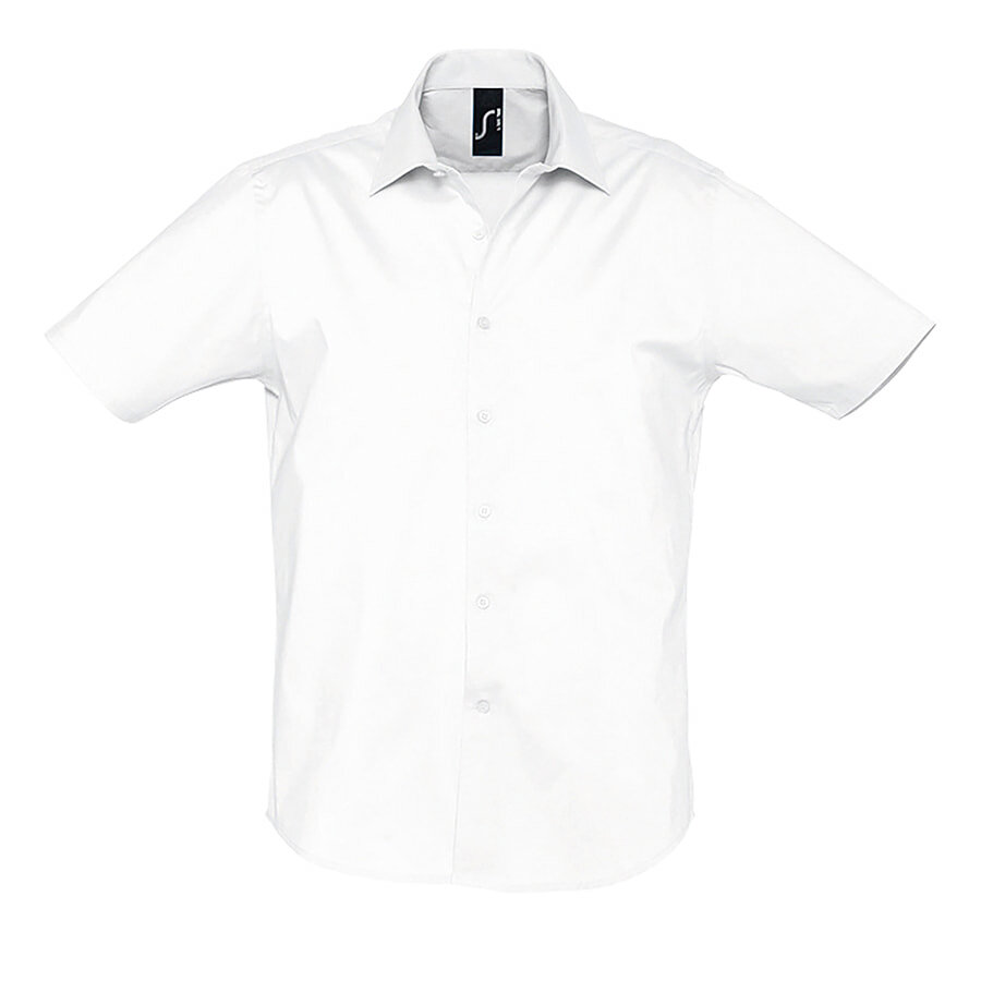 Рубашка мужская &quot;Broadway&quot;, белый_S, 97% х/б, 3% п/э, 140г/м2