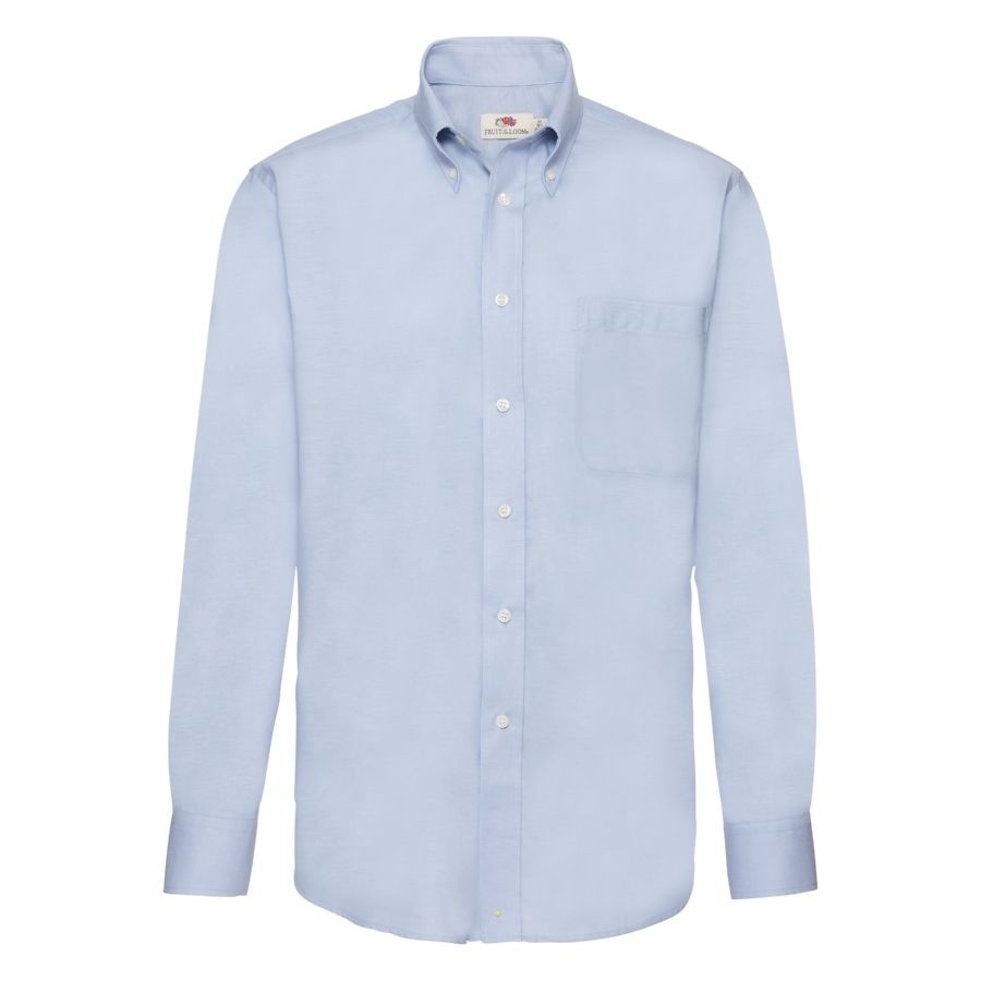 Рубашка &quot;Long Sleeve Oxford Shirt&quot;, светло-голубой_XL, 70% х/б, 30% п/э, 135 г/м2