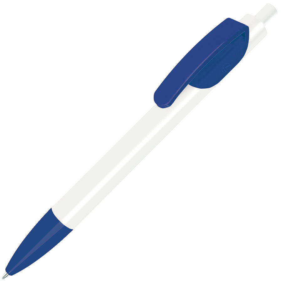 TRIS, ручка шариковая, ярко-синий/белый, пластик