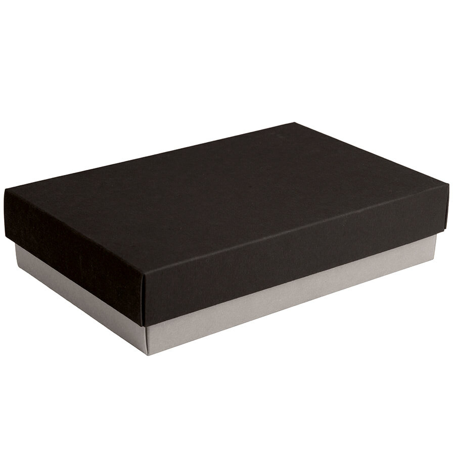 Коробка подарочная CRAFT BOX, 17,5*11,5*4 см, серый, черный, картон 