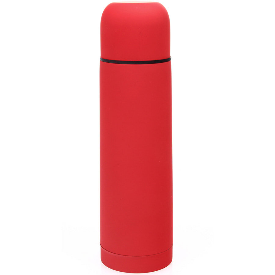 Термос вакуумный &quot;Flask&quot;,сталь с покрытием софт тач, красный, 500 мл.