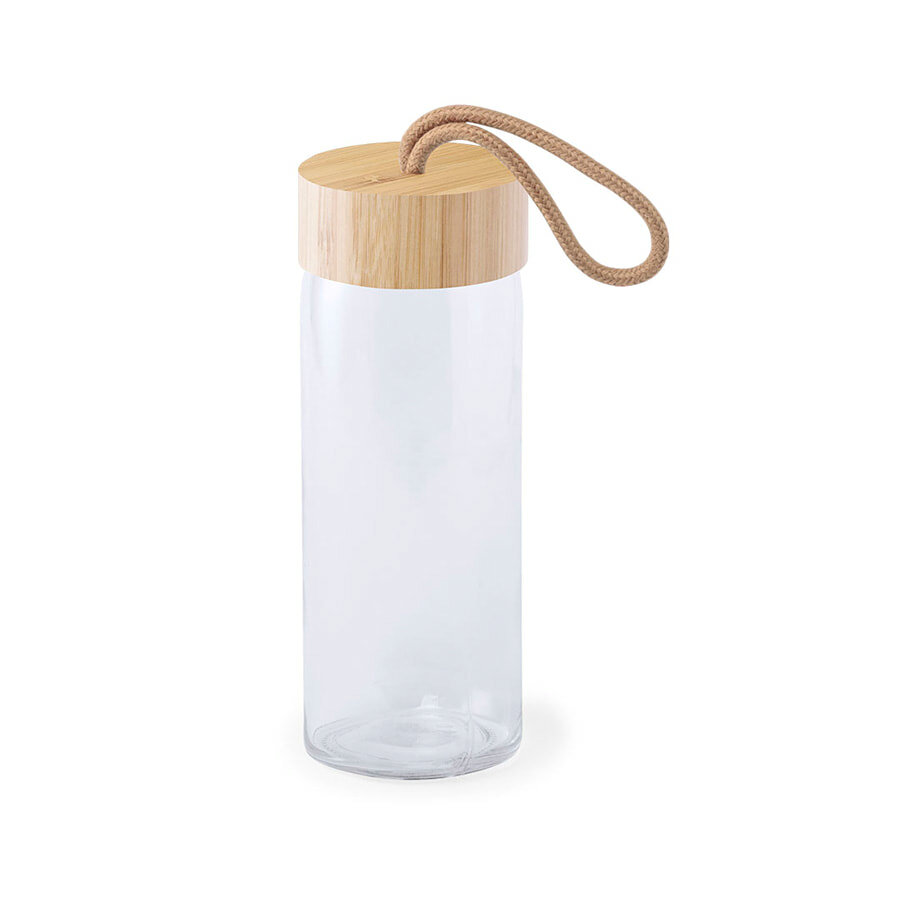 Бутылка для воды &quot;Simple&quot;, 19 см, бамбук, стекло