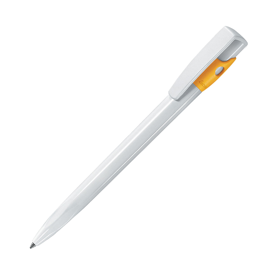 KIKI, ручка шариковая, ярко-желтый/белый, пластик