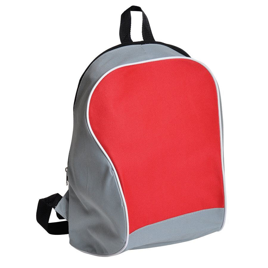 Промо-рюкзак &quot;Fun&quot;; серый с красным; 30х38х14 см; полиэстер; шелкография