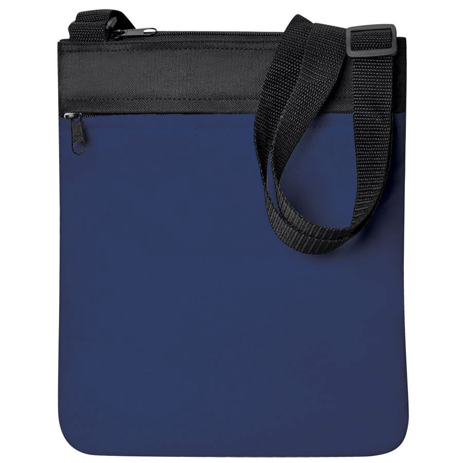 Промо сумка на плечо &quot;Simple&quot;; синий; 23х28 см; полиэстер; шелкография