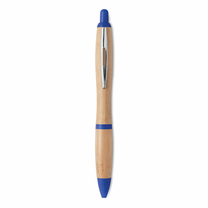 Ручка шариковая из бамбука и пл