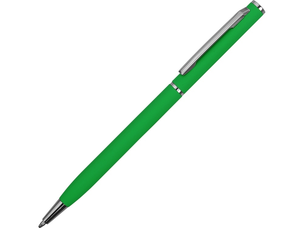 Ручка металлическая шариковая &quot;Атриум&quot; с покрытием софт-тач, зеленый