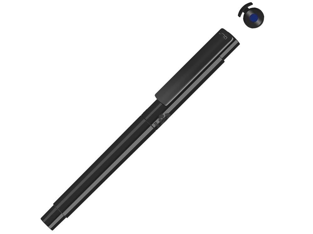 Капиллярная ручка в корпусе из переработанного материала rPET &quot;RECYCLED PET PEN PRO FL», черный с синими чернилами