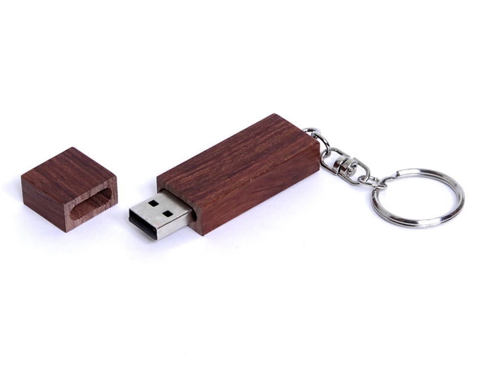 USB 2.0- флешка на 8 Гб прямоугольная форма, колпачок с магнитом