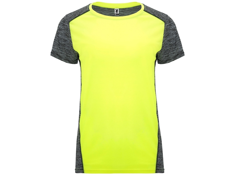 Спортивная футболка &quot;Zolder&quot; женская, неоновый желтый/меланжевый черный