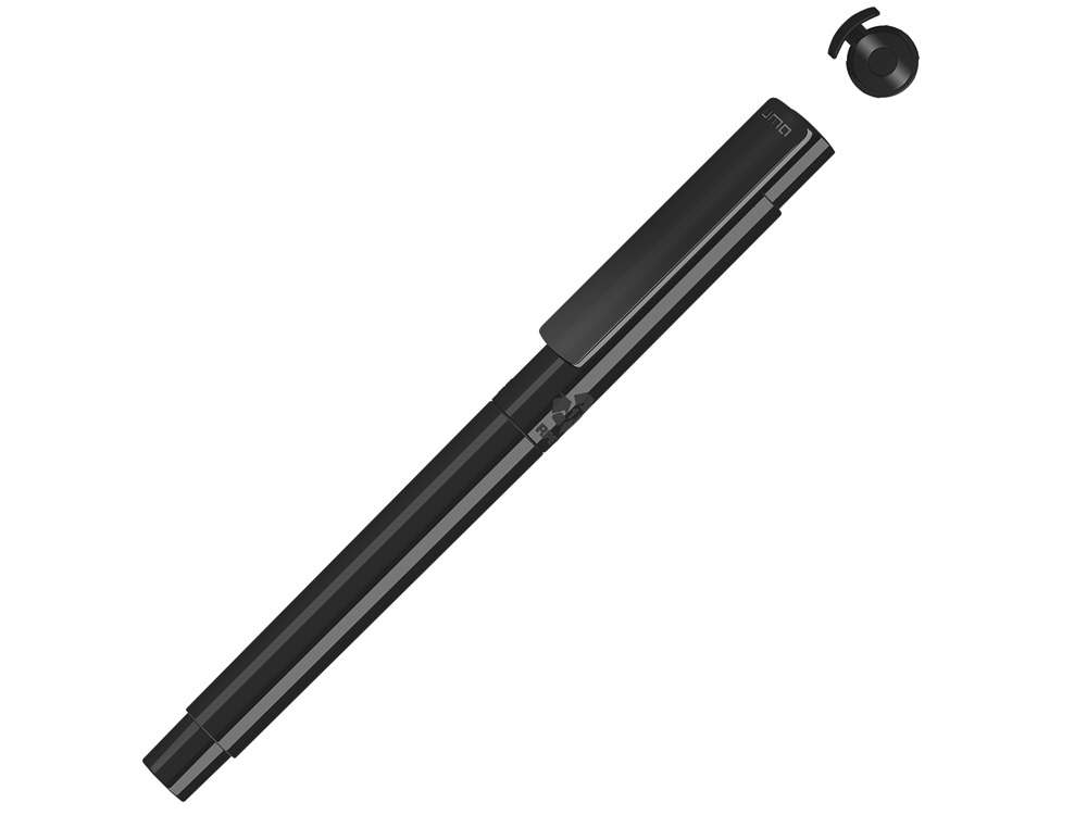 Капиллярная ручка в корпусе из переработанного материала rPET &quot;RECYCLED PET PEN PRO FL», черный с черными чернилами