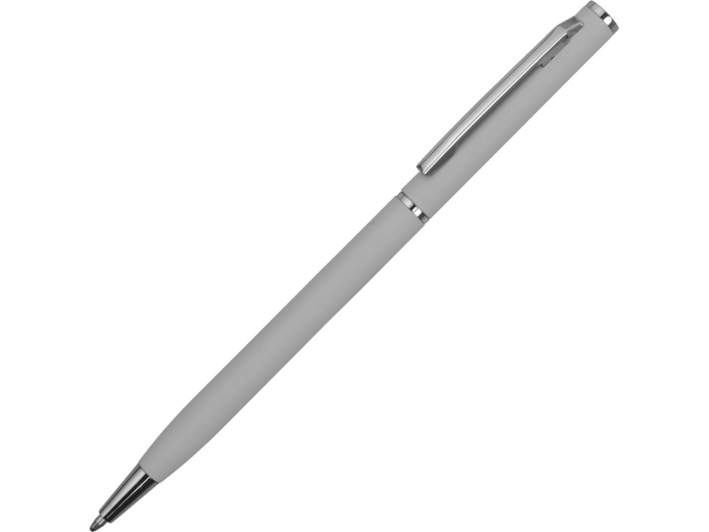 Ручка металлическая шариковая &quot;Атриум&quot; с покрытием софт-тач, средний серый