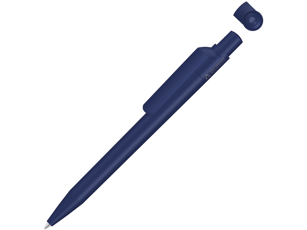 Ручка шариковая из переработанного пластика с матовым покрытием &quot;ON TOP RECY&quot;, синий