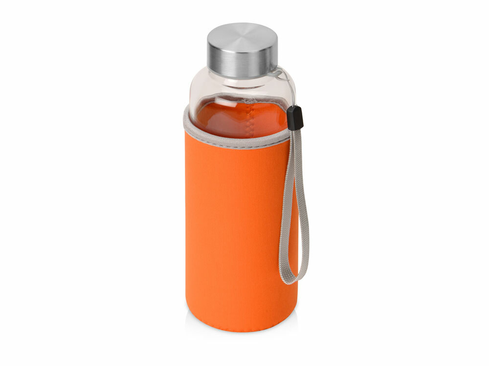 Бутылка для воды &quot;Pure&quot; c чехлом, 420 мл, оранжевый