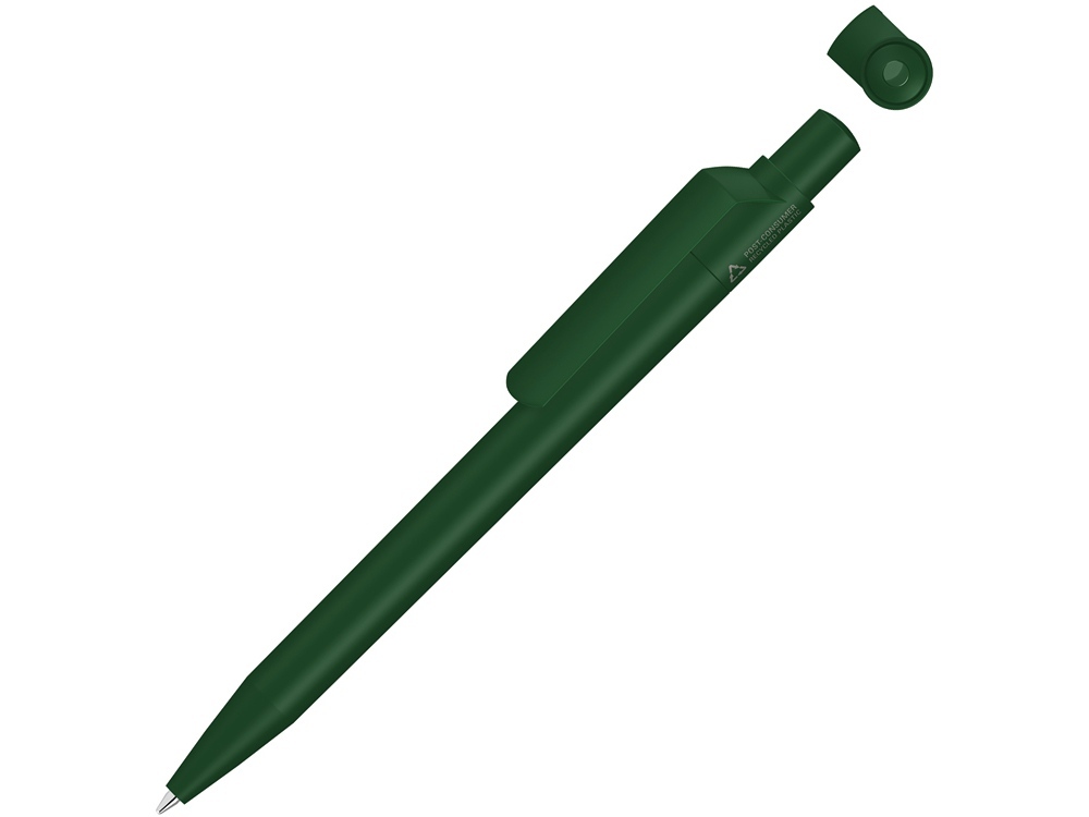 Ручка шариковая из переработанного пластика с матовым покрытием &quot;ON TOP RECY&quot;, зеленый