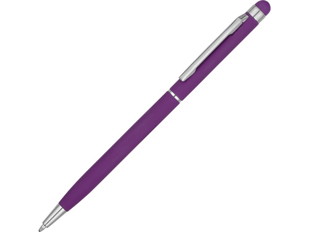 Ручка-стилус шариковая &quot;Jucy Soft&quot; с покрытием soft touch, фиолетовый