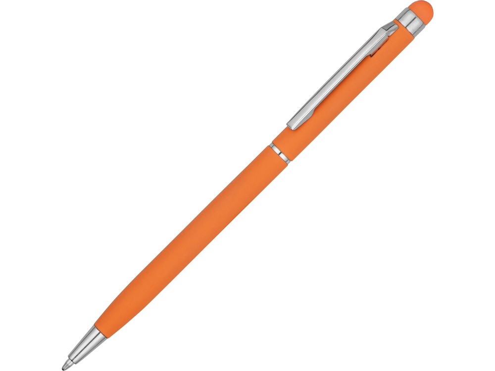 Ручка-стилус шариковая &quot;Jucy Soft&quot; с покрытием soft touch, оранжевый