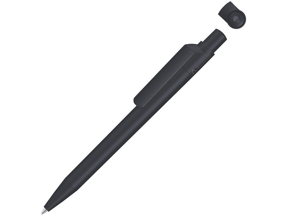 Ручка шариковая из переработанного пластика с матовым покрытием &quot;ON TOP RECY&quot;, черный