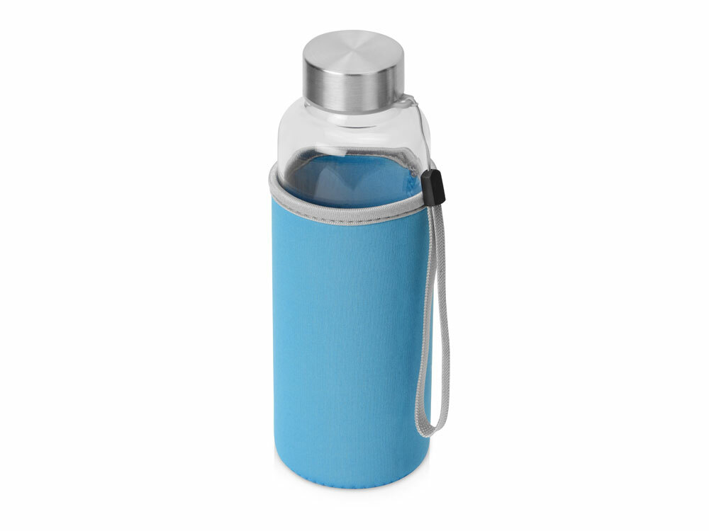 Бутылка для воды &quot;Pure&quot; c чехлом, 420 мл, голубой
