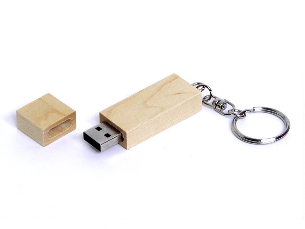 USB 2.0- флешка на 8 Гб прямоугольная форма, колпачок с магнитом