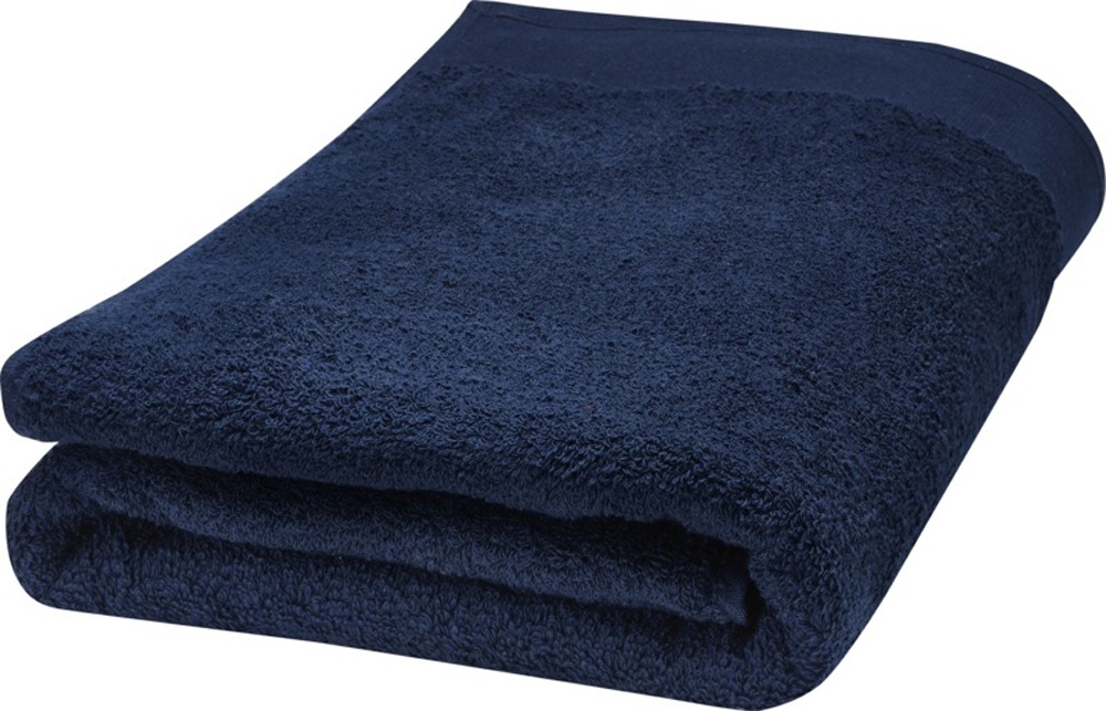 Полотенце для ванны Ellie из хлопка плотностью 550 г/м² и размером 70x140 см, темно-синий
