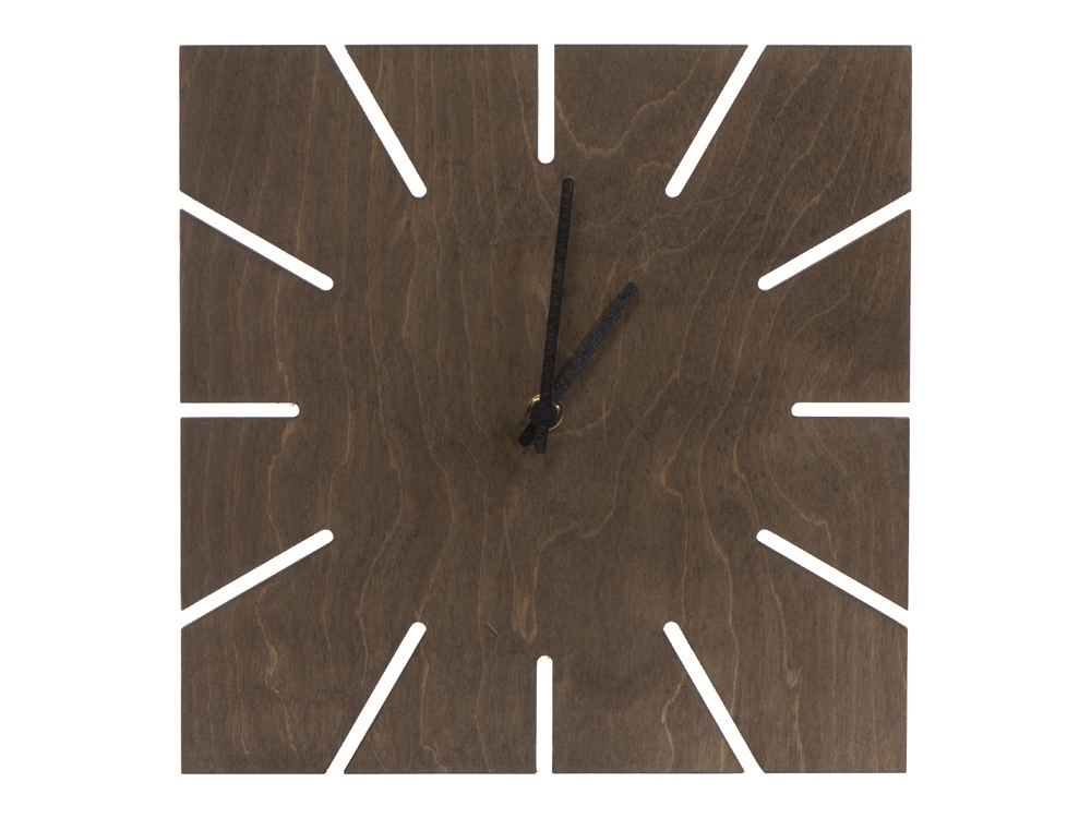 Часы деревянные &quot;Лулу&quot; квадратные, 28 см, шоколадный