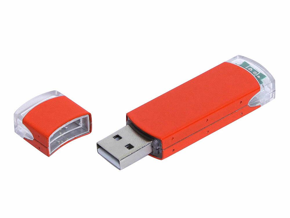 USB 2.0- флешка промо на 4 Гб прямоугольной классической формы