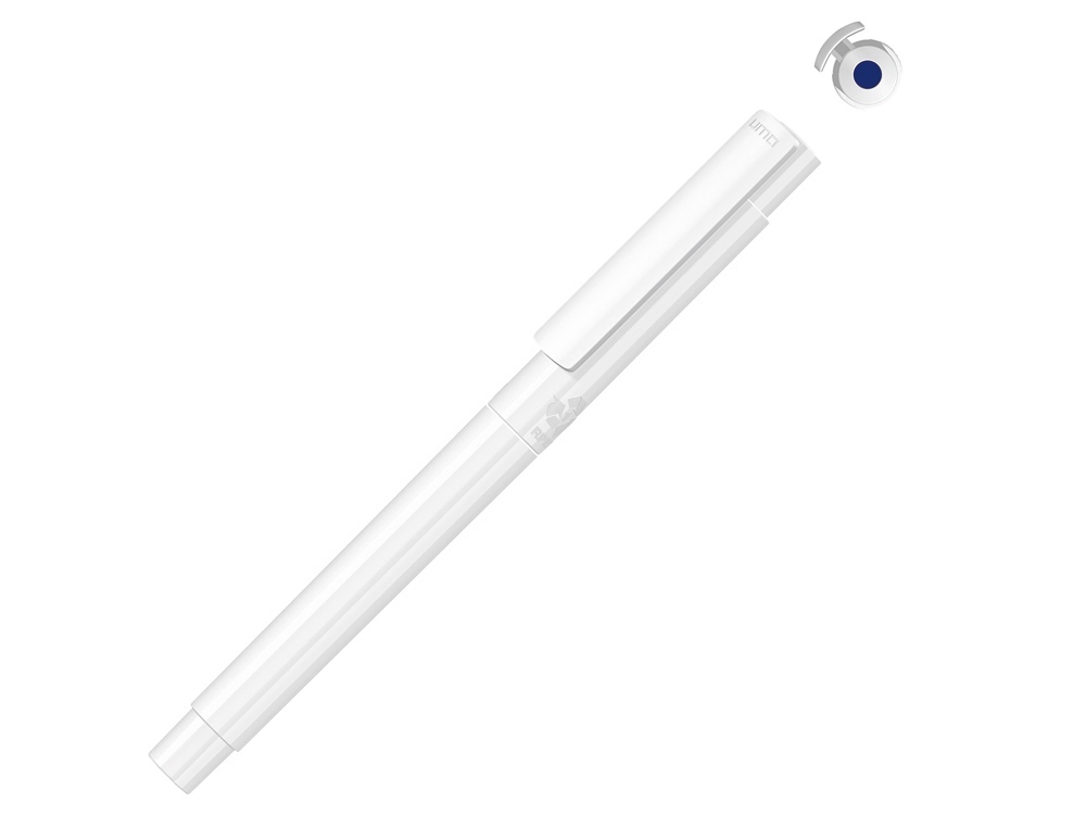 Капиллярная ручка в корпусе из переработанного материала rPET &quot;RECYCLED PET PEN PRO FL», белый с синими чернилами