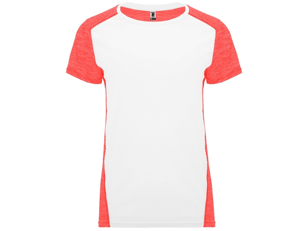 Спортивная футболка &quot;Zolder&quot; женская, белый/меланжевый неоновый коралловый