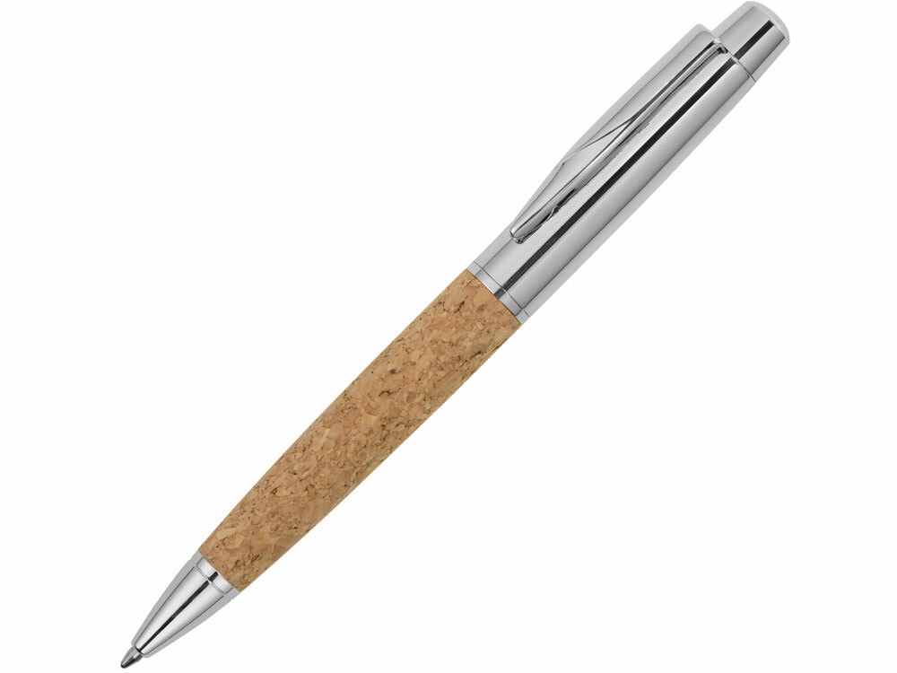 Ручка металлическая шариковая &quot;Cask&quot;, хром/бамбук