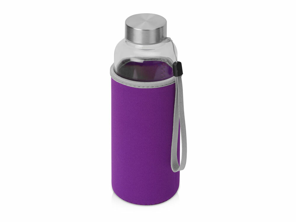 Бутылка для воды &quot;Pure&quot; c чехлом, 420 мл, фиолетовый