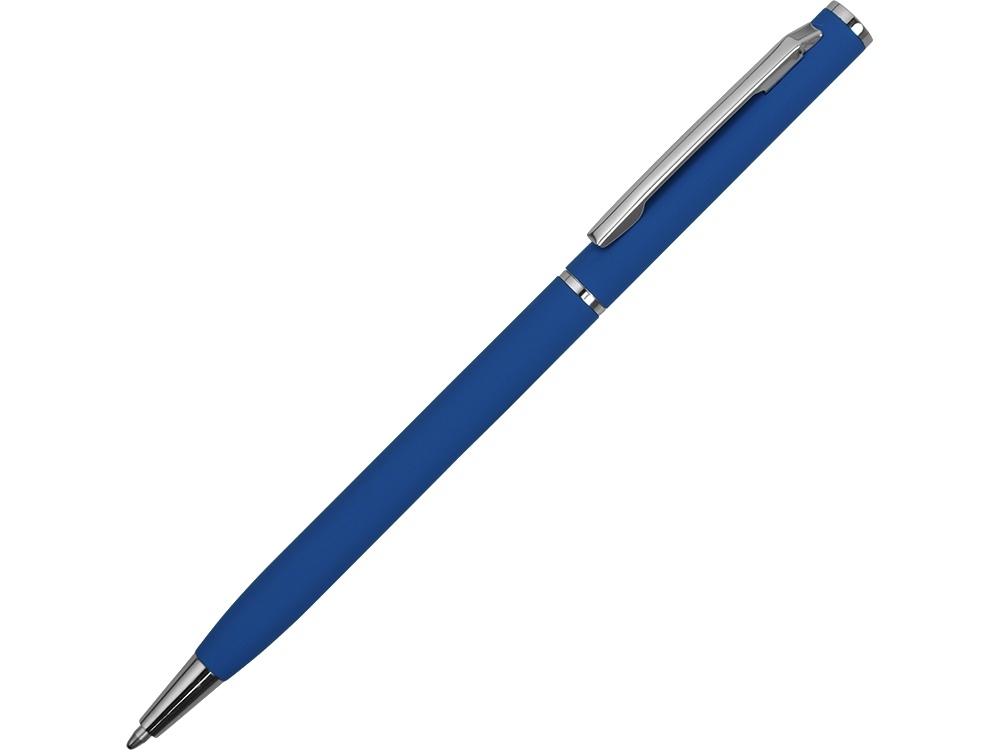 Ручка металлическая шариковая &quot;Атриум&quot; с покрытием софт-тач, синий классический