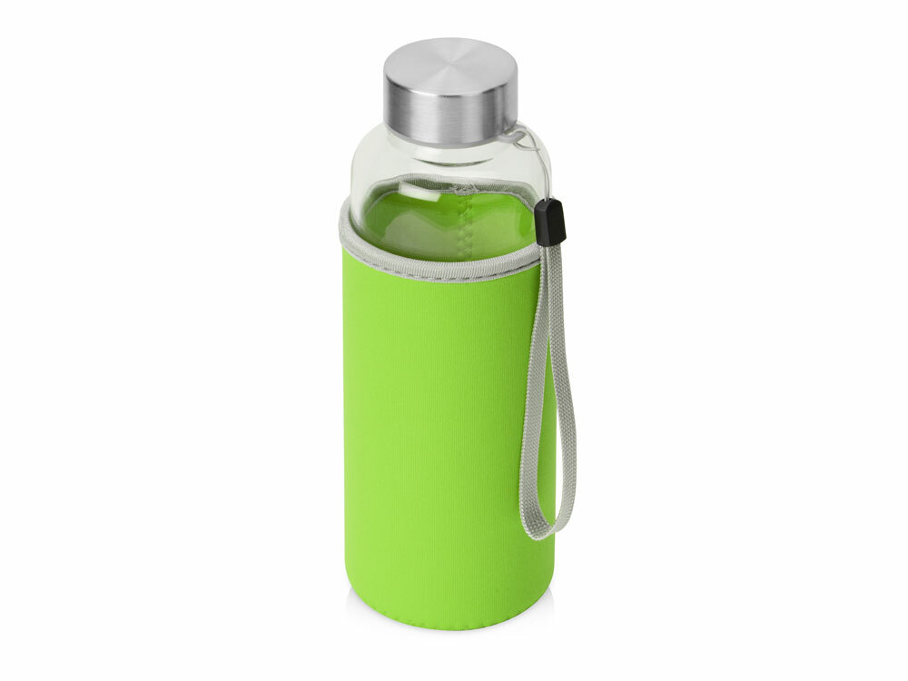 Бутылка для воды &quot;Pure&quot; c чехлом, 420 мл, зеленое яблоко