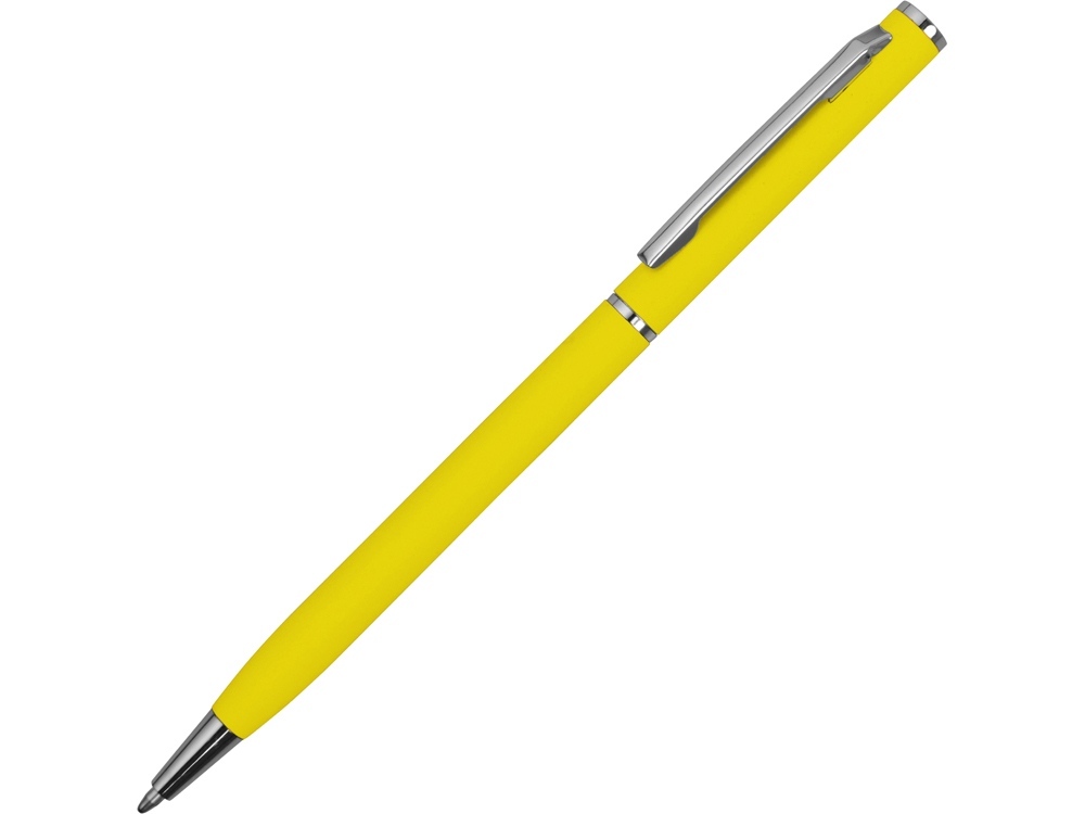 Ручка металлическая шариковая &quot;Атриум&quot; с покрытием софт-тач, желтый