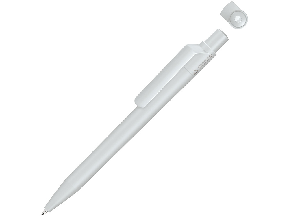 Ручка шариковая из переработанного пластика с матовым покрытием &quot;ON TOP RECY&quot;, серый
