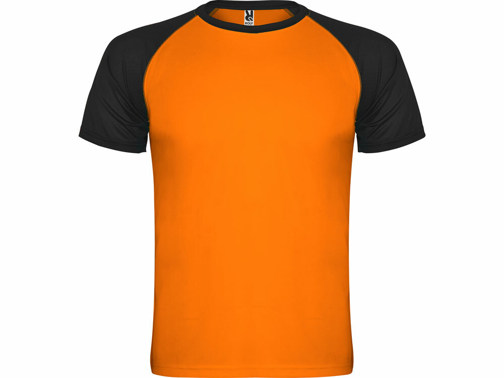 Спортивная футболка &quot;Indianapolis&quot; детская, неоновый оранжевый/черный