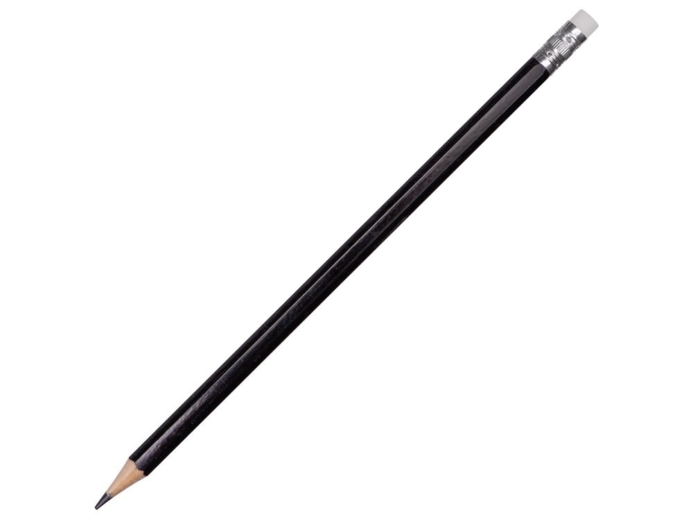 Шестигранный карандаш с ластиком &quot;Presto&quot;, черный