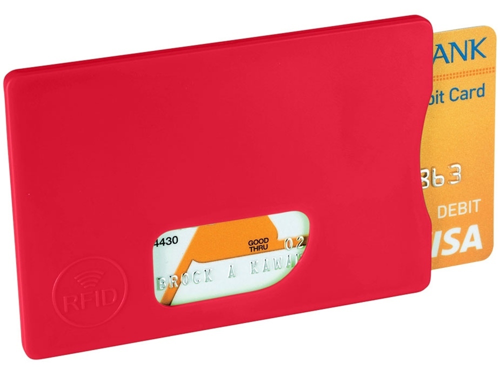 Защитный RFID чехол для кредитной карты &quot;Arnox&quot;, красный